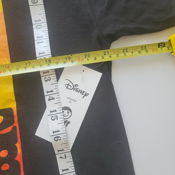 Mickey Mouse Disney Neff Mens Graphic T-Shirt Black Palm Sunset Cotton L Yellow - Picture 8 of 10